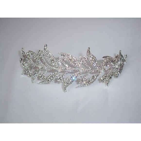 Rhinestone tiara crown, wedding bridal prom princess birthday rhinestone tiara main image 4